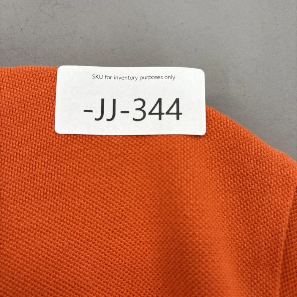 Polo Ralph Lauren Shirt Mens XL Orange Yellow Big Pony Custom Fit Pique 3 Patch